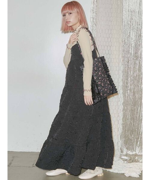 merry jenny（メリージェニー）の「rumpleティアードキャミワンピース（ワンピース・レディース・ブラック/ベージュ/ブラウン・FREE）」の15枚目の写真