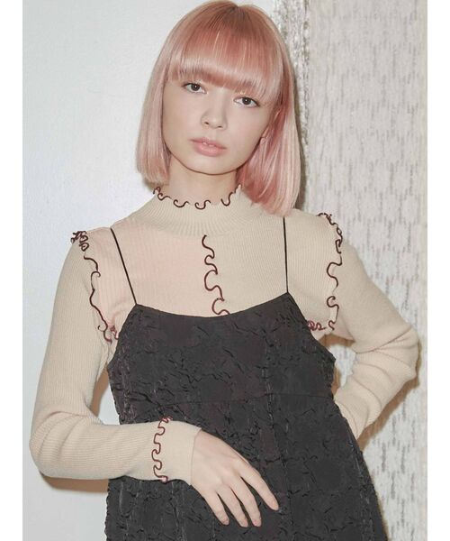 merry jenny（メリージェニー）の「rumpleティアードキャミワンピース（ワンピース・レディース・ブラック/ベージュ/ブラウン・FREE）」の18枚目の写真