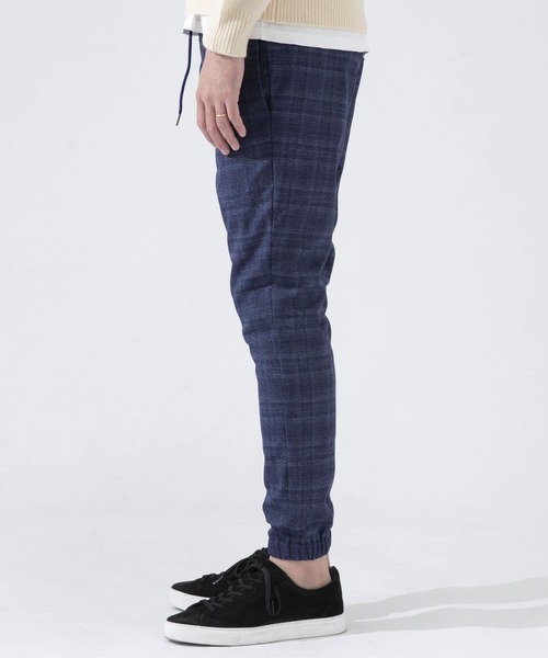 URBAN RESEARCH ROSSO MEN(アーバンリサーチロッソメン)の「ウールライクシャドーチェックジョガーパンツ(その他パンツ・メンズ・ブラック/ネイビー/カーキ/インディゴブルー・SMALL/MEDIUM/LARGE/X-LARGE)」の15枚目の写真