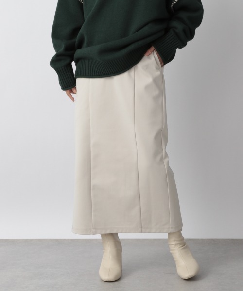 LOWRYS FARM(ローリーズファーム)の「ストレッチハイウエストタイトスカート 254884(スカート・レディース・アイボリー/ブラック/ブラウン/グリーン・FREE)」の2枚目の写真