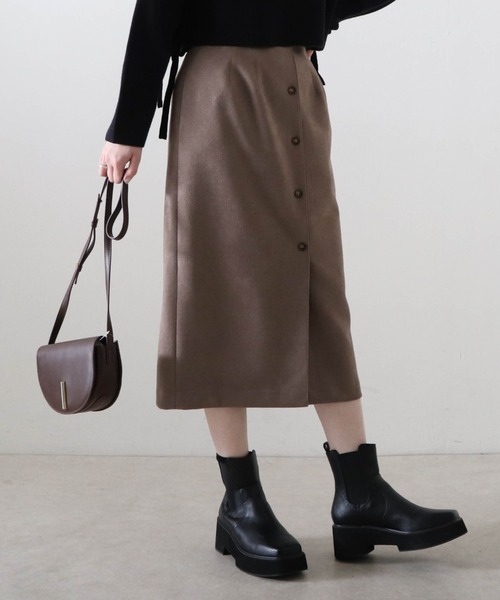 日本製 日本製 前ボタンタイトスカート ワンピース Cheek チーク のワンピース ワンピース ドレス Cheek チーク のファッション