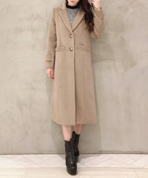 MIIA（ミーア）の「チェスターコート（チェスターコート・レディース・ブラック/ベージュ/ピンク系その他/ブラウン系その他2・FREE）」の5枚目の写真