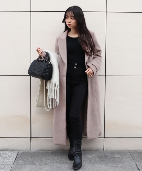 MIIA（ミーア）の「チェスターコート（チェスターコート・レディース・ブラック/ベージュ/ピンク系その他/ブラウン系その他2・FREE）」の6枚目の写真