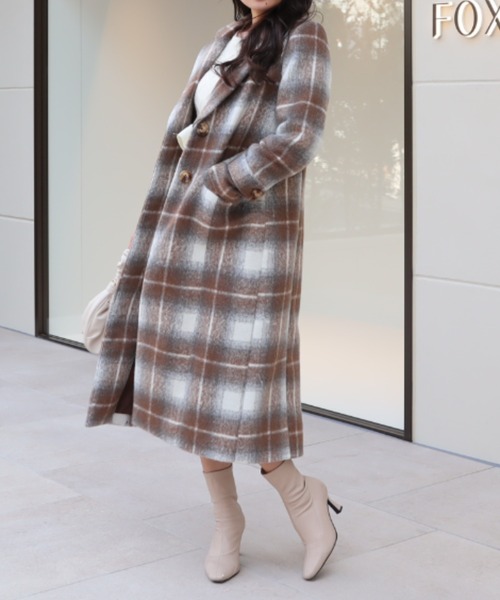 MIIA（ミーア）の「チェスターコート（チェスターコート・レディース・ブラック/ベージュ/ピンク系その他/ブラウン系その他2・FREE）」の8枚目の写真