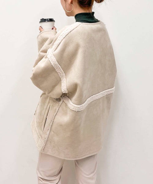 frunco（フランコ）の「リバーシブルボアフェイクムートンコート（ムートンコート・レディース・アイボリー・FREE）」の20枚目の写真