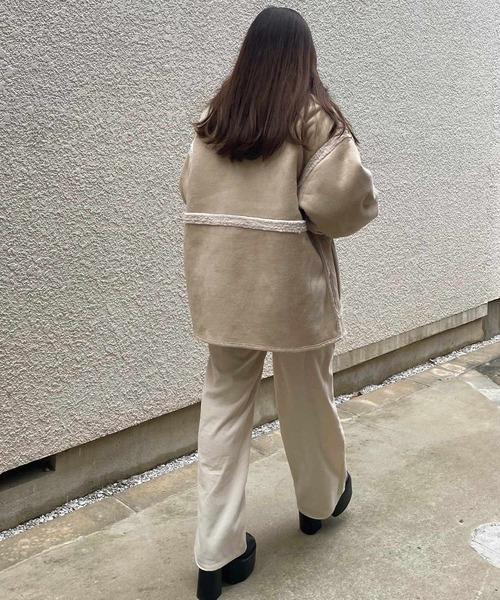 frunco（フランコ）の「リバーシブルボアフェイクムートンコート（ムートンコート・レディース・アイボリー・FREE）」の16枚目の写真