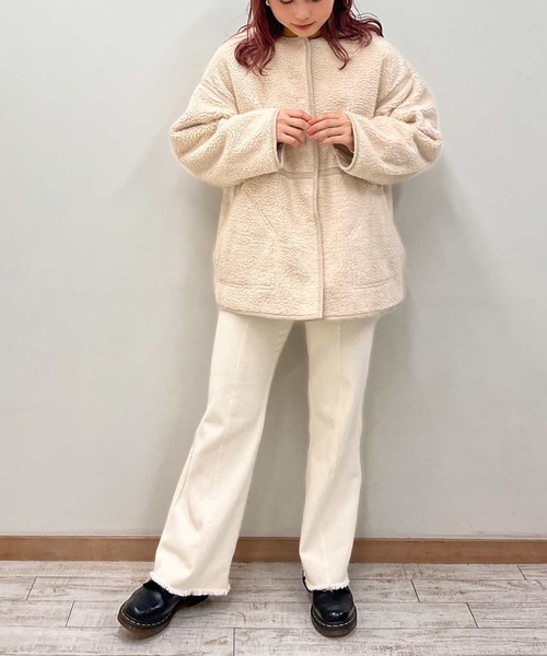 frunco（フランコ）の「リバーシブルボアフェイクムートンコート（ムートンコート・レディース・アイボリー・FREE）」の22枚目の写真