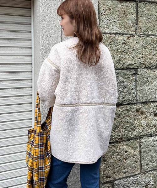 frunco（フランコ）の「リバーシブルボアフェイクムートンコート（ムートンコート・レディース・アイボリー・FREE）」の14枚目の写真