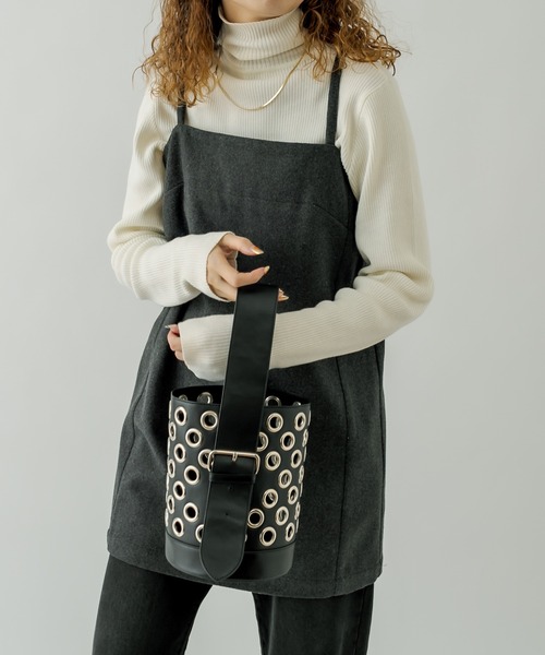 mystic（ミスティック）の「ウールタッチミニワンピース（ワンピース・レディース・チャコールグレー/ブラック・FREE）」の8枚目の写真