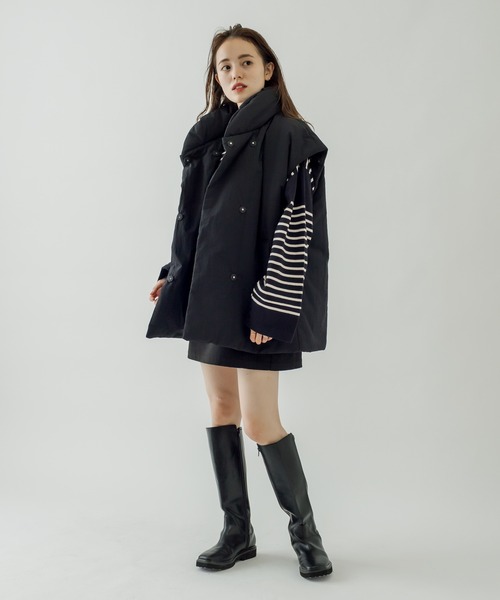 mystic（ミスティック）の「ウールタッチミニワンピース（ワンピース・レディース・チャコールグレー/ブラック・FREE）」の11枚目の写真