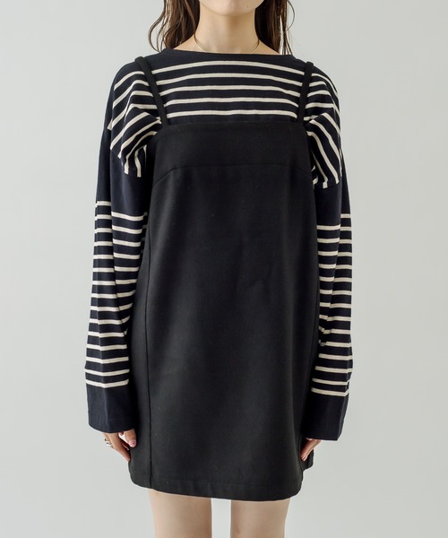 mystic（ミスティック）の「ウールタッチミニワンピース（ワンピース・レディース・チャコールグレー/ブラック・FREE）」の9枚目の写真