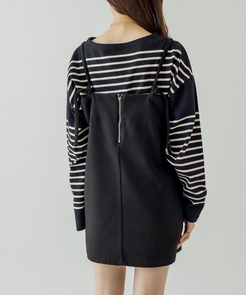 mystic（ミスティック）の「ウールタッチミニワンピース（ワンピース・レディース・チャコールグレー/ブラック・FREE）」の3枚目の写真