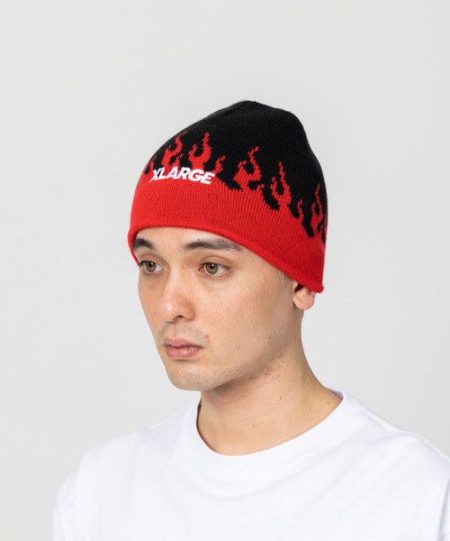 XLARGE（エクストララージ）の「FIRE SINGLE BEANIE（キャップ）」 - WEAR