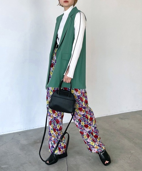 PAGEBOY（ページボーイ）の「リッチツイルセットアップジレジャケット（その他アウター・レディース・ブラック/アイボリー/グリーン/チャコールグレー・FREE）」の12枚目の写真