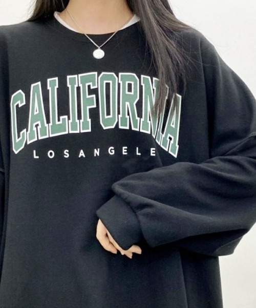 Dalfwin(ダールフィン)の「韓国ファッションCALIFORNIAカレッジロゴオーバーサイズスウェット(スウェット・レディース・グレー/ブラック/ベージュ/ベージュ系その他/ブラック系その他/グレー系その他/アイボリー・FREE)」の22枚目の写真