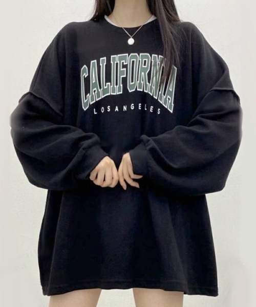 Dalfwin(ダールフィン)の「韓国ファッションCALIFORNIAカレッジロゴオーバーサイズスウェット(スウェット・レディース・グレー/ブラック/ベージュ/ベージュ系その他/ブラック系その他/グレー系その他/アイボリー・FREE)」の21枚目の写真