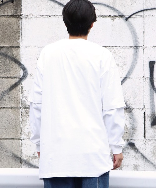 JUNGLES（ジャングルス）の「JUNGLES/ジャングルス  Burnout S/S Tee 半袖Tシャツ フロントロゴ グラフィックプリント オーバーサイズ（Tシャツ/カットソー・メンズ・ホワイト/グリーン・L/M/XL）」の4枚目の写真