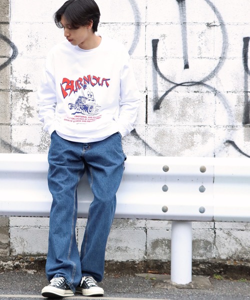 JUNGLES（ジャングルス）の「JUNGLES/ジャングルス  Burnout S/S Tee 半袖Tシャツ フロントロゴ グラフィックプリント オーバーサイズ（Tシャツ/カットソー・メンズ・ホワイト/グリーン・L/M/XL）」の11枚目の写真