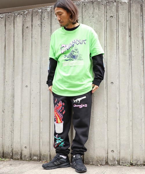JUNGLES（ジャングルス）の「JUNGLES/ジャングルス  Burnout S/S Tee 半袖Tシャツ フロントロゴ グラフィックプリント オーバーサイズ（Tシャツ/カットソー・メンズ・ホワイト/グリーン・L/M/XL）」の12枚目の写真