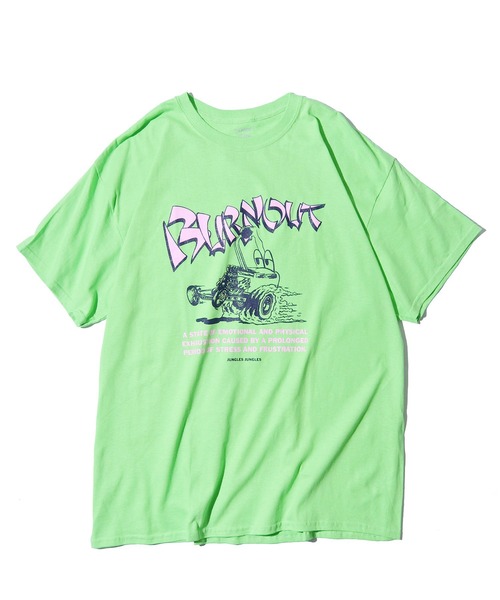 JUNGLES（ジャングルス）の「JUNGLES/ジャングルス  Burnout S/S Tee 半袖Tシャツ フロントロゴ グラフィックプリント オーバーサイズ（Tシャツ/カットソー・メンズ・ホワイト/グリーン・L/M/XL）」の16枚目の写真