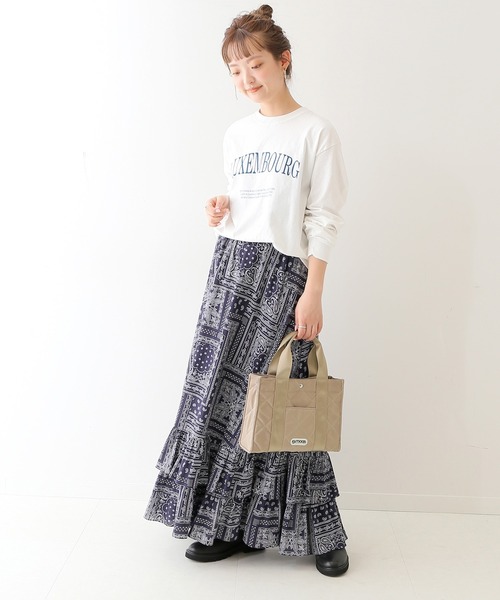 SLOBE IENA（スローブイエナ）の「【OUTDOOR/アウトドア】SLOBE別注 キルティングトートバッグ◆（トートバッグ・レディース・ベージュ/カーキ・FREE）」の5枚目の写真