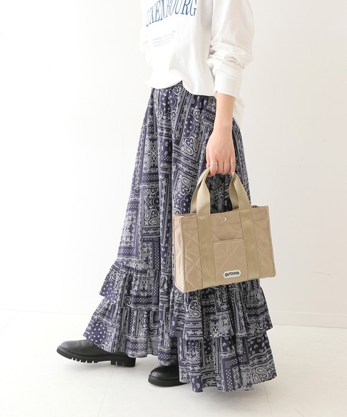 SLOBE IENA（スローブイエナ）の「【OUTDOOR/アウトドア】SLOBE別注 キルティングトートバッグ◆（トートバッグ・レディース・ベージュ/カーキ・FREE）」の6枚目の写真