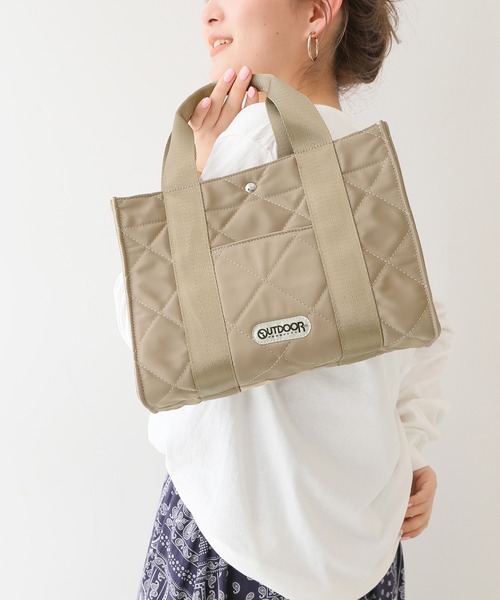 SLOBE IENA（スローブイエナ）の「【OUTDOOR/アウトドア】SLOBE別注 キルティングトートバッグ◆（トートバッグ・レディース・ベージュ/カーキ・FREE）」の9枚目の写真