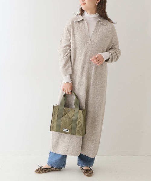 SLOBE IENA（スローブイエナ）の「【OUTDOOR/アウトドア】SLOBE別注 キルティングトートバッグ◆（トートバッグ・レディース・ベージュ/カーキ・FREE）」の13枚目の写真