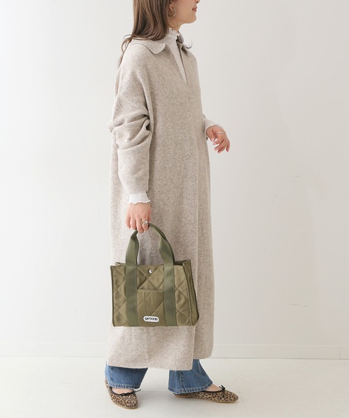 SLOBE IENA（スローブイエナ）の「【OUTDOOR/アウトドア】SLOBE別注 キルティングトートバッグ◆（トートバッグ・レディース・ベージュ/カーキ・FREE）」の14枚目の写真