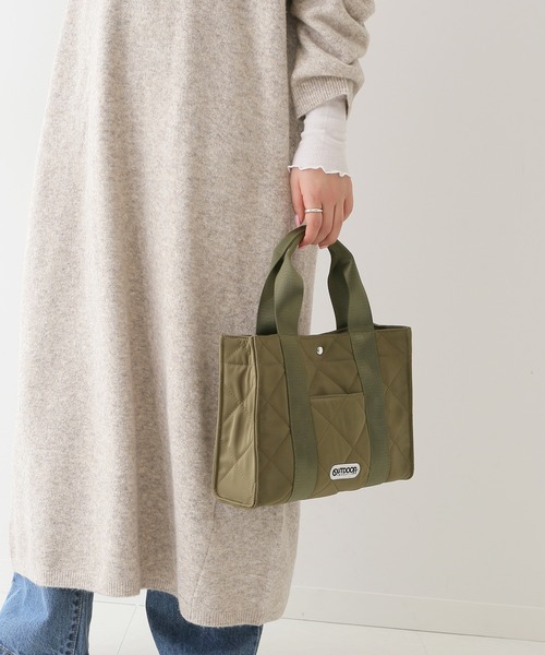 SLOBE IENA（スローブイエナ）の「【OUTDOOR/アウトドア】SLOBE別注 キルティングトートバッグ◆（トートバッグ・レディース・ベージュ/カーキ・FREE）」の16枚目の写真