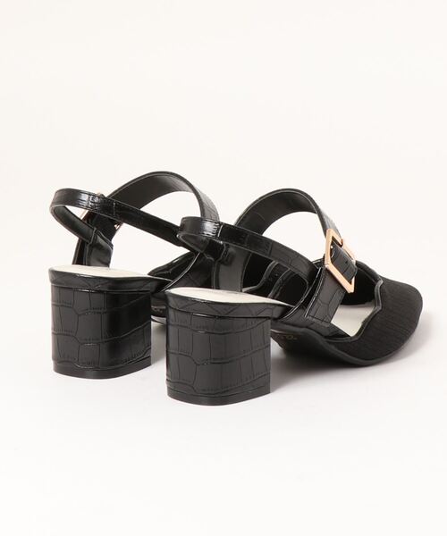 JELLY BEANS（ジェリービーンズ）の「スカラップバックバンドミュールパンプス(204-6743)JELLY BEANS(ジェリービーンズ)（パンプス・レディース・ブラック/グリーン/アイボリー・23/24/22.5/24.5/23.5）」の4枚目の写真