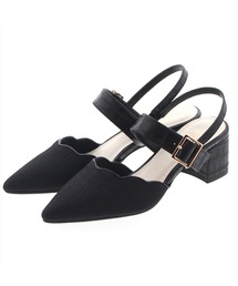 JELLY BEANS | スカラップバックバンドミュールパンプス(204-6743)JELLY BEANS(ジェリービーンズ)(パンプス)