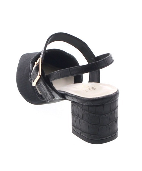 JELLY BEANS（ジェリービーンズ）の「スカラップバックバンドミュールパンプス(204-6743)JELLY BEANS(ジェリービーンズ)（パンプス・レディース・ブラック/グリーン/アイボリー・23/24/22.5/24.5/23.5）」の6枚目の写真