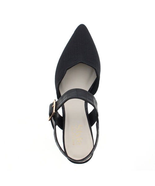 JELLY BEANS（ジェリービーンズ）の「スカラップバックバンドミュールパンプス(204-6743)JELLY BEANS(ジェリービーンズ)（パンプス・レディース・ブラック/グリーン/アイボリー・23/24/22.5/24.5/23.5）」の10枚目の写真