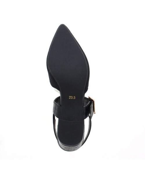 JELLY BEANS（ジェリービーンズ）の「スカラップバックバンドミュールパンプス(204-6743)JELLY BEANS(ジェリービーンズ)（パンプス・レディース・ブラック/グリーン/アイボリー・23/24/22.5/24.5/23.5）」の8枚目の写真