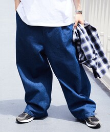 FREAK'S STORE | WEB限定 タックワイドストレートシルエット ワークパンツ/TCツイル/デニム/チノパンツ(チノパンツ)