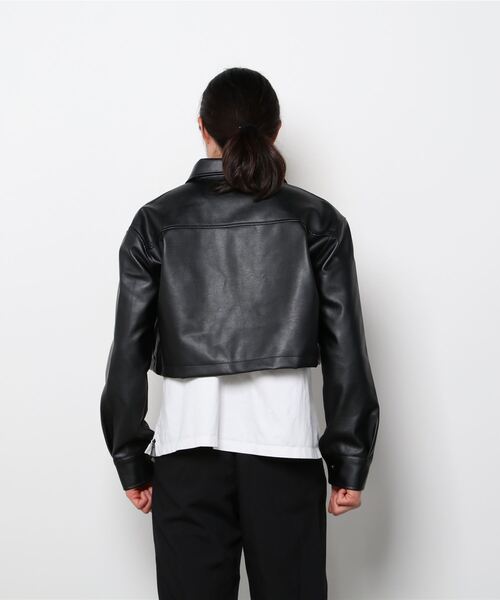 XU（エックスユー）の「【XU/エックスユー】french leather crop jacket/クロップド レザージャケット クロップ レザー レザーシャツ（その他アウター・メンズ・ブラック・ONE SIZE）」の12枚目の写真