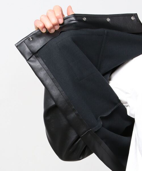 XU（エックスユー）の「【XU/エックスユー】french leather crop jacket/クロップド レザージャケット クロップ レザー レザーシャツ（その他アウター・メンズ・ブラック・ONE SIZE）」の7枚目の写真