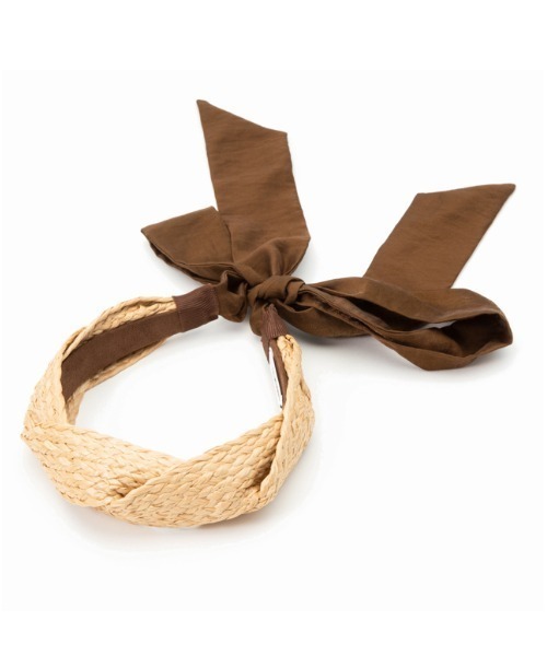 Casselini（キャセリーニ）の「LE VERNIS(ル・ベルニ)雑材リボンカチューシャ NEW（カチューシャ・レディース・ブラック/ブラウン・FREE）」の2枚目の写真