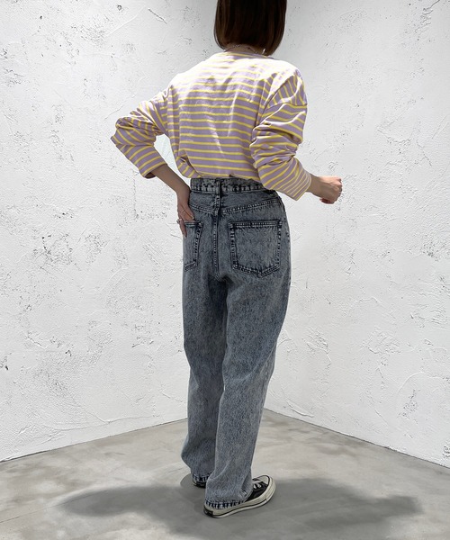 apres jour mignon(アプレジュールミニョン)の「ボーダートップス【ZOZOTOWN限定アイテム】(Tシャツ/カットソー・レディース・ブルー系その他/パープル系その他/グリーン系その他/杢グレー/ピンク系その他/オフホワイト・フリー/X-LARGE)」の17枚目の写真