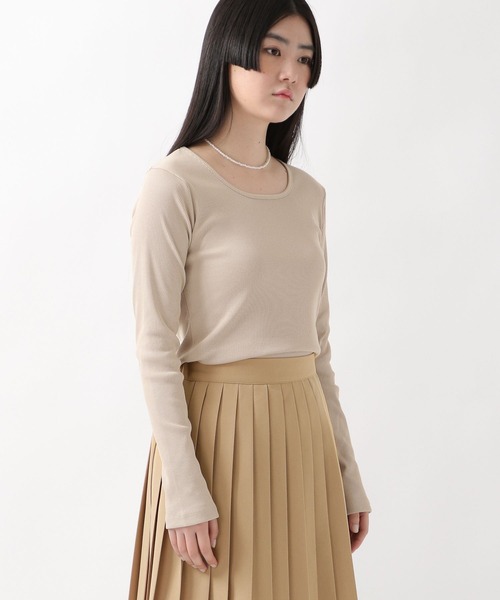 ALAND(エーランド)の「3.3Field Trip/RIBBED長袖T 2275858(Tシャツ/カットソー・レディース・アイボリー/ベージュ/カーキ/ブラック・FREE)」の3枚目の写真