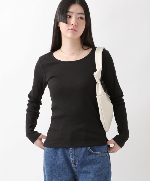 ALAND(エーランド)の「3.3Field Trip/RIBBED長袖T 2275858(Tシャツ/カットソー・レディース・アイボリー/ベージュ/カーキ/ブラック・FREE)」の2枚目の写真