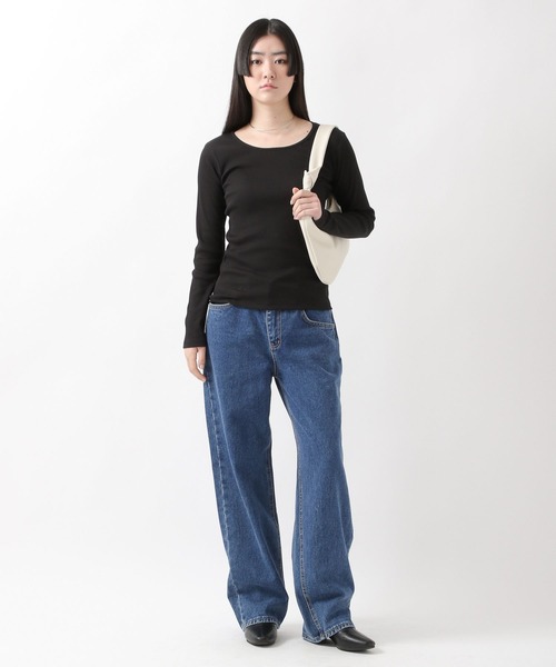 ALAND(エーランド)の「3.3Field Trip/RIBBED長袖T 2275858(Tシャツ/カットソー・レディース・アイボリー/ベージュ/カーキ/ブラック・FREE)」の5枚目の写真