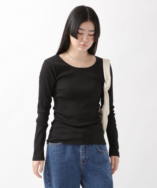 ALAND(エーランド)の「3.3Field Trip/RIBBED長袖T 2275858(Tシャツ/カットソー・レディース・アイボリー/ベージュ/カーキ/ブラック・FREE)」の7枚目の写真