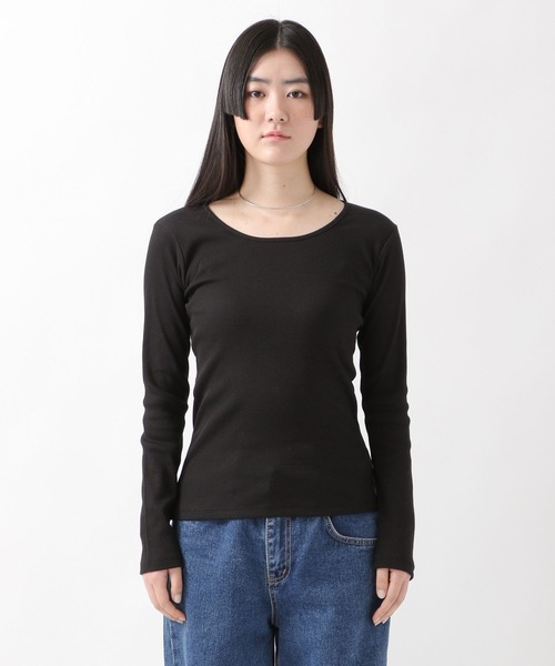 ALAND(エーランド)の「3.3Field Trip/RIBBED長袖T 2275858(Tシャツ/カットソー・レディース・アイボリー/ベージュ/カーキ/ブラック・FREE)」の8枚目の写真