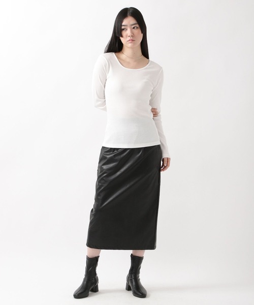 ALAND(エーランド)の「3.3Field Trip/RIBBED長袖T 2275858(Tシャツ/カットソー・レディース・アイボリー/ベージュ/カーキ/ブラック・FREE)」の9枚目の写真