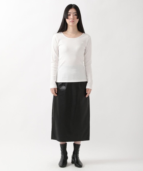ALAND(エーランド)の「3.3Field Trip/RIBBED長袖T 2275858(Tシャツ/カットソー・レディース・アイボリー/ベージュ/カーキ/ブラック・FREE)」の10枚目の写真