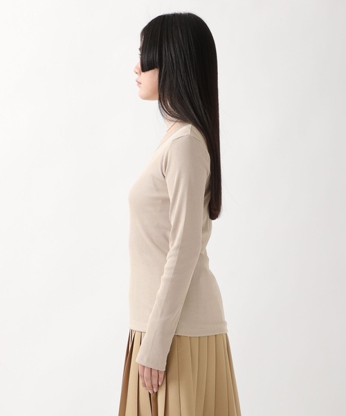 ALAND(エーランド)の「3.3Field Trip/RIBBED長袖T 2275858(Tシャツ/カットソー・レディース・アイボリー/ベージュ/カーキ/ブラック・FREE)」の19枚目の写真