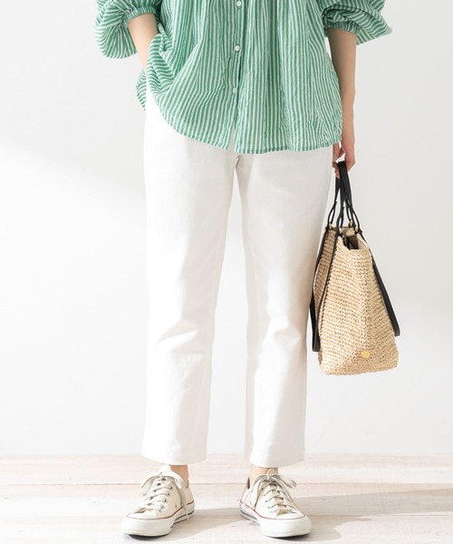 URBAN RESEARCH Sonny Label(アーバンリサーチサニーレーベル)の「ナチュラルストレッチコットンイージーパンツ(その他パンツ・レディース・ライトグレー/オフホワイト/ライトカーキ・FREE)」の1枚目の写真