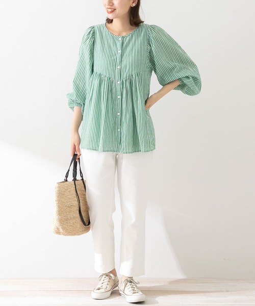 URBAN RESEARCH Sonny Label(アーバンリサーチサニーレーベル)の「ナチュラルストレッチコットンイージーパンツ(その他パンツ・レディース・ライトグレー/オフホワイト/ライトカーキ・FREE)」の17枚目の写真